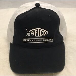 AFTCO American Fishing Tackle Company Black & White Adjustable SnapBack Hat
